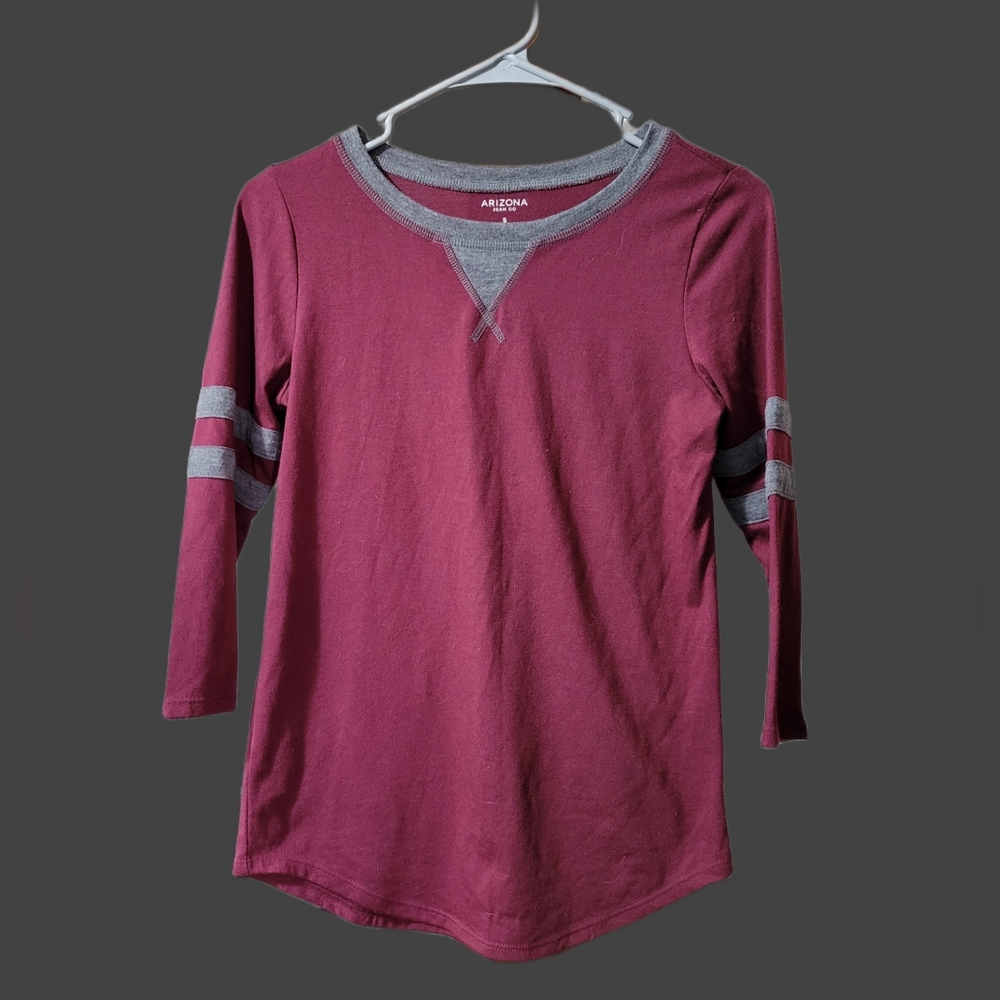 NWOT Women's Arizona Top Maroon and gray